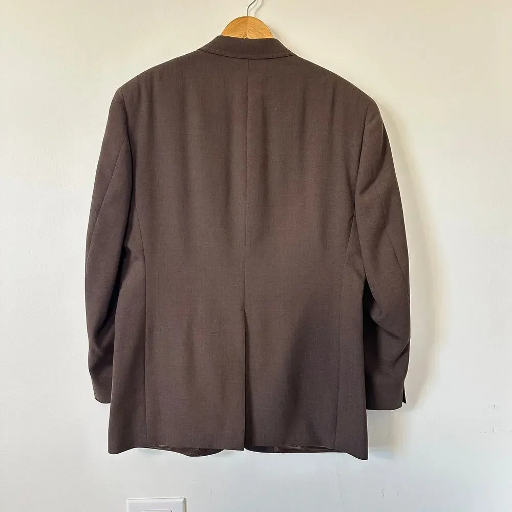 Vintage 90s Jack Nicklaus Tournament Series Blazer Brown 42R Made In‎ USA Preppy